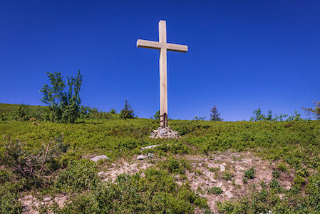 Cross in the Polish  countryside.